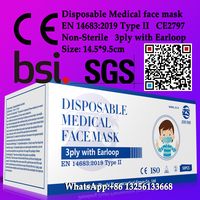 Children's mask，Disposable Medical face mask，Non-Sterile Mask，EN14683:2019 Type II