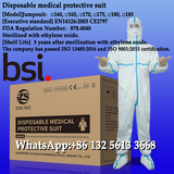Disposable medical protective suit，Comply with EU en14126